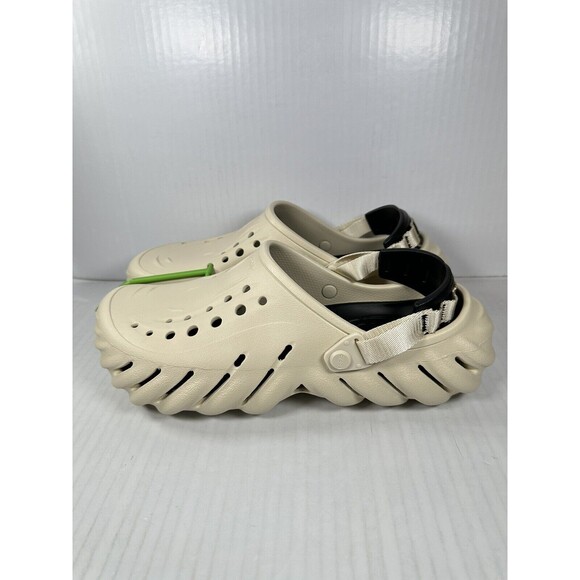 Size 11 Mens Crocs Echo Clog Bone/Black 207937-2YJ BRAND NEW - Picture 3 of 7